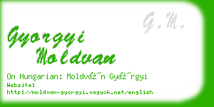 gyorgyi moldvan business card